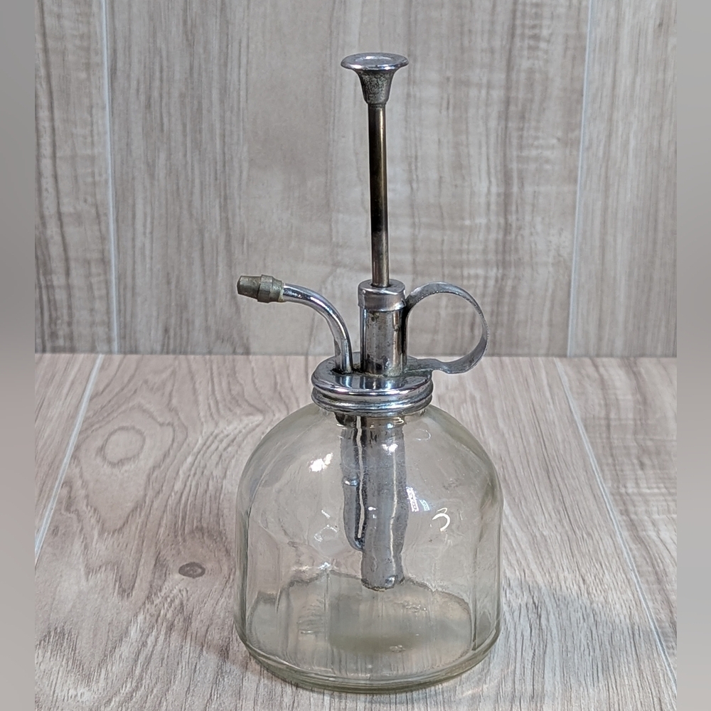 Vintage Clear Glass Indoor Plant Mister Spray Bottle